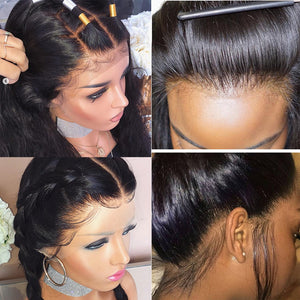 360 Lace Frontal Wig Pre Plucked With Baby Hair Peruvian Straight