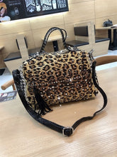 Load image into Gallery viewer, Retro leopard rhinestone handbag