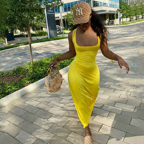 Sexy Hollow Out Backless Maxi Dress