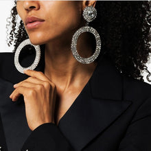 Load image into Gallery viewer, Big Circle Dangle Earrings