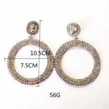 Load image into Gallery viewer, Big Circle Dangle Earrings