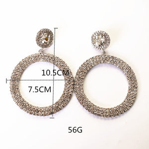 Big Circle Dangle Earrings