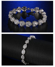 Load image into Gallery viewer, Luxury Heart Sterling Silver Bracelet
