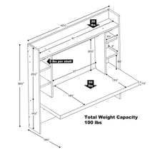 Load image into Gallery viewer, Wall Mounted Desk With Storage