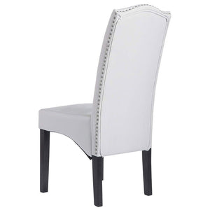 Set of 2 PU Leather Dining Chairs