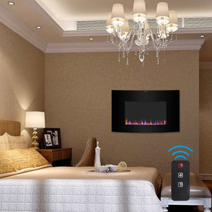 1400W Wall Hanging Electric Fireplace