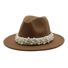 Load image into Gallery viewer, Beaded fedora felted hats