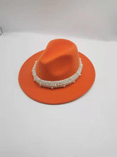Load image into Gallery viewer, Beaded fedora felted hats