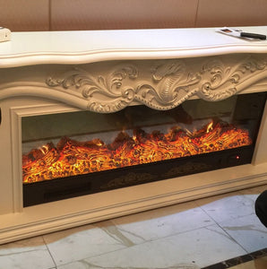 Wooden Mantel W200cm Electric Fireplace