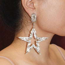 Load image into Gallery viewer, Stunning Crystal Rhinestone Star Earrings