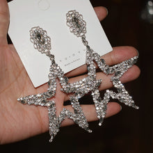 Load image into Gallery viewer, Stunning Crystal Rhinestone Star Earrings
