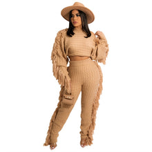 Load image into Gallery viewer, Tassel Sweater Two Piece Set