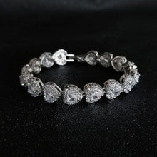 Load image into Gallery viewer, Luxury Heart Sterling Silver Bracelet