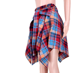 Irregular High Waist Knee Length Skirts