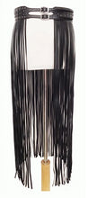 Load image into Gallery viewer, Fantastic Long Fringe Belt Black Leather