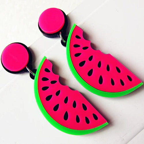 Fashion Summer AcrylicWatermelon Big Earrings