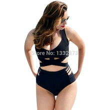 Load image into Gallery viewer, plus size 3XL High Waist Sexy Black Bikini Set - My Girlfriend&#39;s Closet STL Boutique 