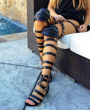 Load image into Gallery viewer, Summer Fashion Women Buckles Over The Knee Boots
