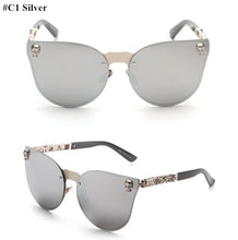 Load image into Gallery viewer, Pink Rose Gold Skull Oversize Sunglasse