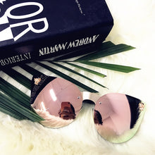 Load image into Gallery viewer, Pink Rose Gold Skull Oversize Sunglasse