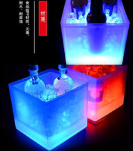Load image into Gallery viewer, Hot sale style double layer transparent plastic LED ice bucket