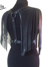 Load image into Gallery viewer, Leather Handmade Harness double row Tassel Waist Belts