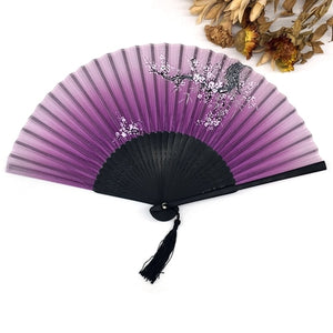 Free Shipping 1pcs Vintage Chinese Silk Flower Printing Hand Fan