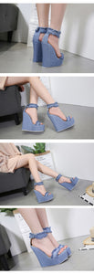 New Designer Denim Sandals - My Girlfriend's Closet STL Boutique 
