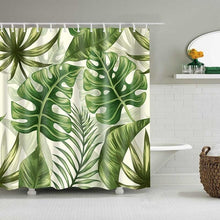 Load image into Gallery viewer, Green Tropical Plants Shower Curtain