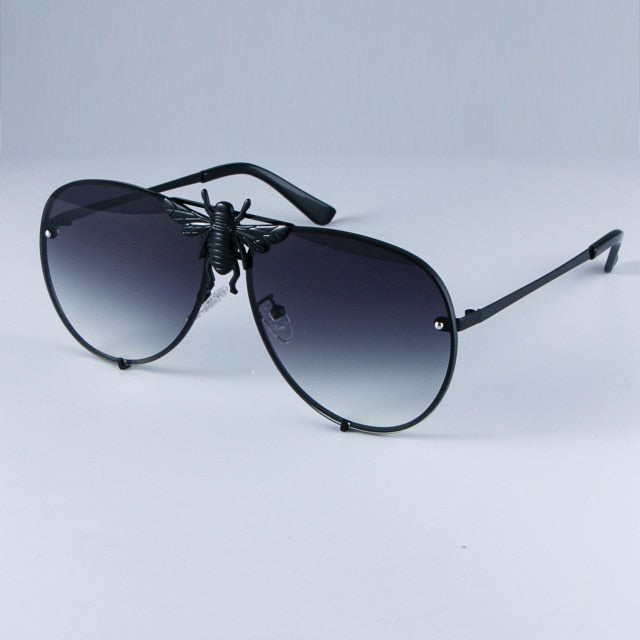 Luxury Metal Big Bee Pilot Sunglasses