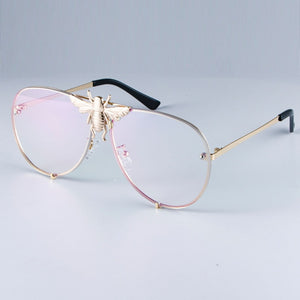 Luxury Metal Big Bee Pilot Sunglasses