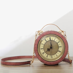 Women Leather Shoulder Messenger Bags Chain Clock - My Girlfriend's Closet STL Boutique 