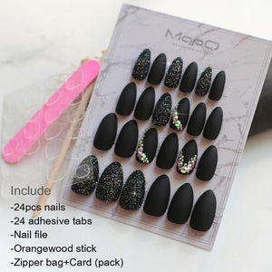 Matte flash art nails box Match press on nails