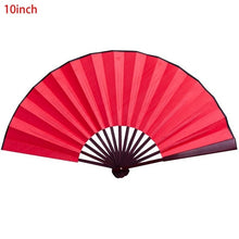 Load image into Gallery viewer, 8 Inch/10 Inch Silk Cloth Blank Chinese Folding Fan Wooden Bamboo
