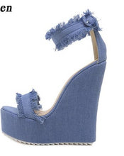 Load image into Gallery viewer, New Designer Denim Sandals - My Girlfriend&#39;s Closet STL Boutique 