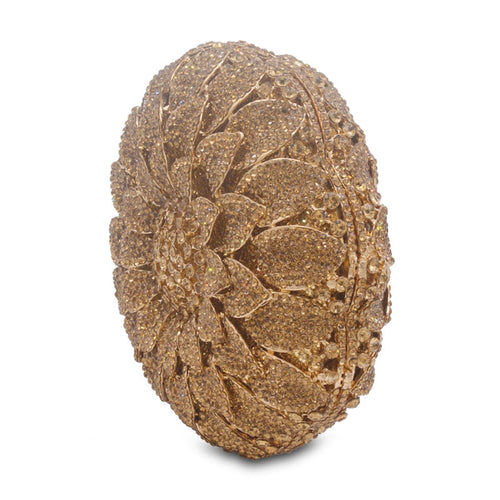 Metallic Lotus Crystal Evening bags - My Girlfriend's Closet STL Boutique 