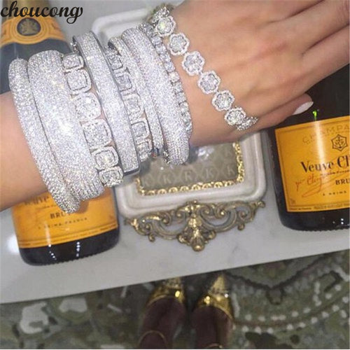 27 Styles Handmade bangle White Gold Filled Party bracelets Bangles