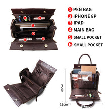 Load image into Gallery viewer, Multi function Large Genuine Leather Bag