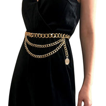 Load image into Gallery viewer, Tassel Gold Chain Belt