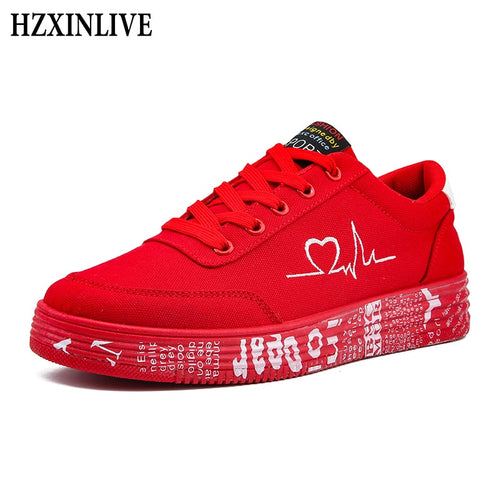 Sneakers Ladies Lace-up Casual Shoes Breathable Canvas