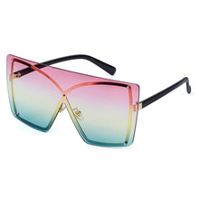 Load image into Gallery viewer, Oversized Red Yellow Gradient Cat Eye Sunglasses