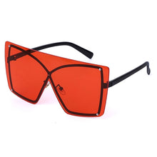 Load image into Gallery viewer, Oversized Red Yellow Gradient Cat Eye Sunglasses